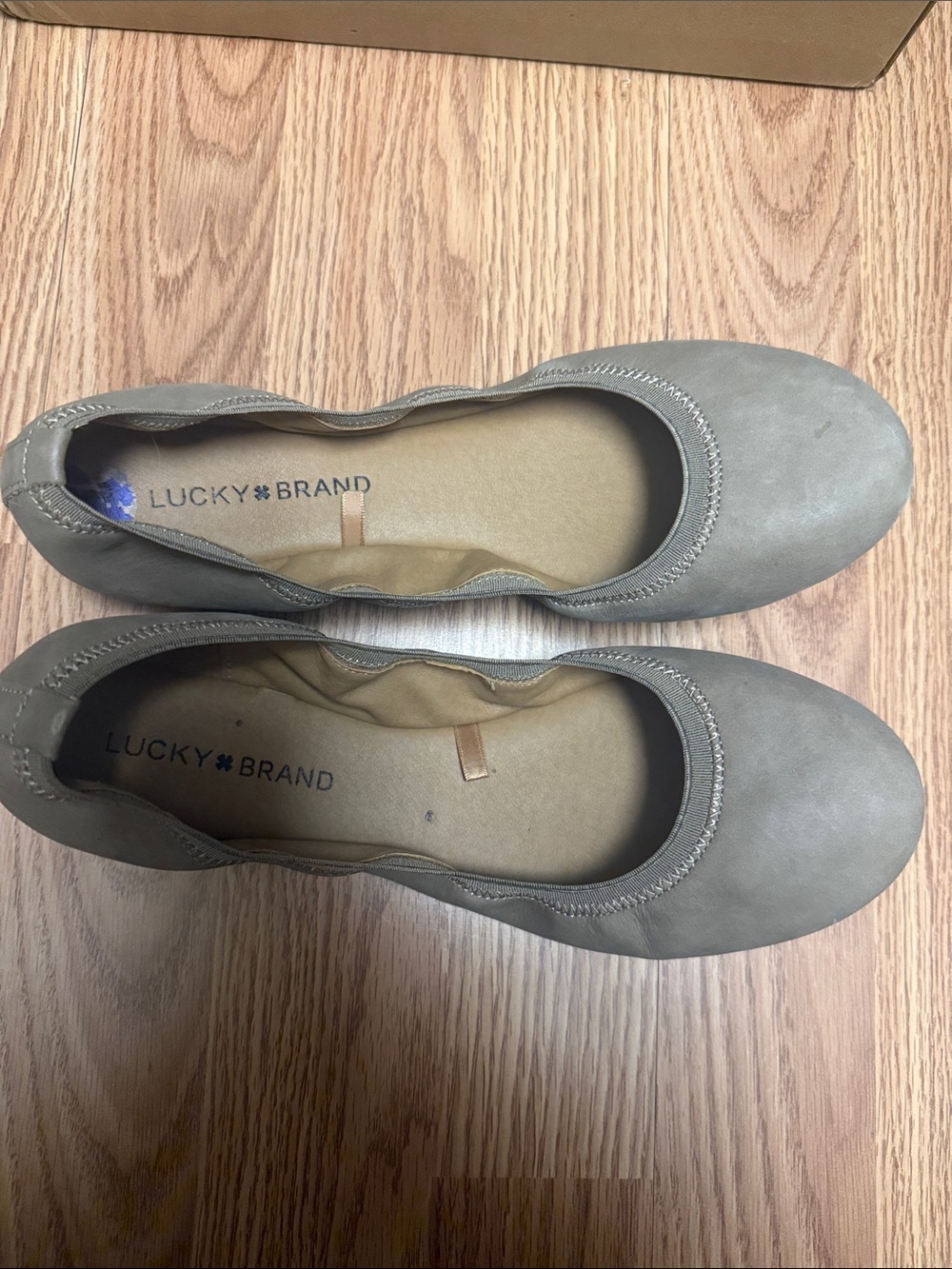 Lucky Brand Taupe Slip-On Ballet Flats
